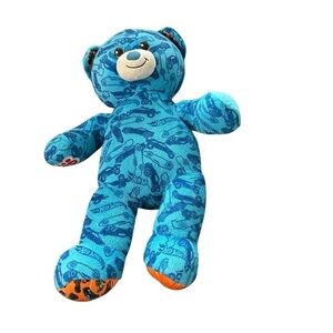 Build-A-Bear Blue and Orange Plush Teddy
